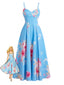 40er Midikleid mit Blumen und Herzausschnitt