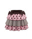 80er Lagen-Minirock mit Polka-Dots und Streifen