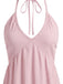 30er Maxikleid mit Neckholder und V-Ausschnitt