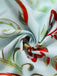 Blaues 70er Rokoko-Kleid mit Blumen-Print, Glockenärmeln und Rüschen