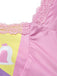 Rosa 60er Minikleid mit Hot-Girl-Print