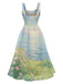 50er Kleid mit Blumen und Schleife