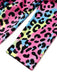 80er Wickelkleid mit Neon-Leopardenprint und Strick
