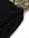 20er schulterfreies Maxikleid mit Pailletten