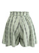 Grüne 40er Shorts mit Spitze und Rüschensaum