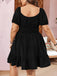 [Übergröße] 50er Minikleid mit Puffärmel und Smok