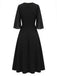Schwarzes 40er Kleid mit Strass