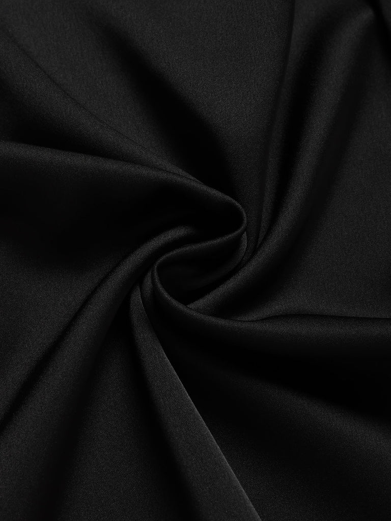 Schwarzes 50er schulterfreies Kleid mit Herzausschnitt