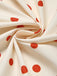 Creme & Rotes 50er Kleid mit Polka-Dots