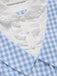 Blaues 50er Swingkleid mit Gingham-Muster
