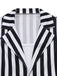 50er Beetlejuice-inspiriertes Bodysuit-Kostüm mit Streifen
