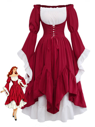 Red 1930s Vintage Classic Dress