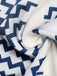 Blauer 70er trägerloser Jumpsuit mit geometrischem Print