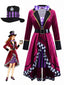 60er Halloween-Kostümset mit Mad-Hatter-Look und Gürtel