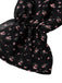 Schwarzes 50er schulterfreies Top mit Streublumen und Spitze