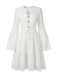 White 1950s Floral Lace Vintage Dress 3