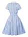 50er Swingkleid mit Streifen und Karo