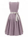 Rosa 50er Kleid mit Herzausschnitt und Gänseblümchen