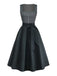 Grünes 50er 2PCS Kleid mit Polka-Dots und Schürze