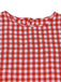 Rotes 50er Ärmelloses Swingkleid mit Gingham