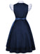 50er 3PCS Kleid mit Flatterärmel-Top und Satin-Schürze