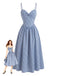 Blaues 40er Kleid mit Gingham und Spaghettiträgern