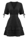 70er Kleid mit Cut-out und Spitze