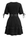 70er Kleid mit Cut-out und Spitze