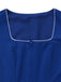 Blaues 50er 2PCS Kleid mit Blumen-Schürze