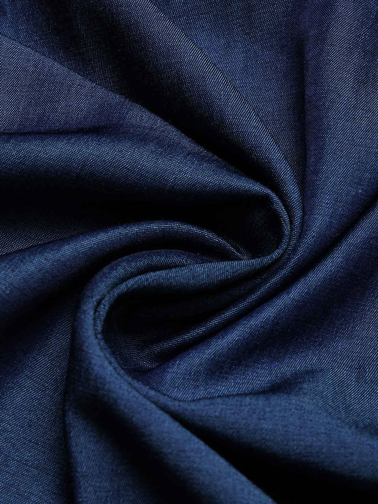 Marineblaues 50er Swingkleid mit Peter-Pan-Kragen