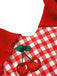 Rotes 50er Swingkleid mit Schleife und Gingham