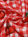 Rotes 50er Swingkleid mit Schleife und Gingham
