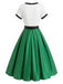 Grünes & Weisses 50er Rockabilly Kleid