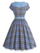 40er Kleid mit Herzausschnitt und Patchwork