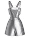 Silbernes 80er Overall & Tube-Top Set mit Sternen