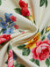 Cremefarbenes 40er 2PCS Kleid mit Blumen