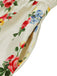 Cremefarbenes 40er 2PCS Kleid mit Blumen