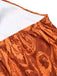 Senfgelbes 70er Kleid mit Neckholder und Rüschen