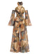 70er Jumpsuit mit Neckholder und Farbblock