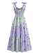 30er Maxikleid mit Blumen und Bindeträgern