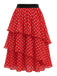 [Pre-Sale] Flame Scarlet 1940s Polka Dot Ruffle Skirt 4