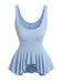 70er 2PCS Top & Minirock mit Plissee