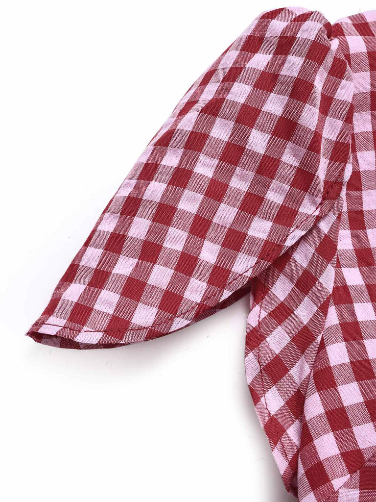[Pre-Sale] Rw 1940s Plaid Ruffle Vintage Dress 7