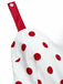 Weißes & Rotes 50er Netz-Kleid mit Polka-Dots
