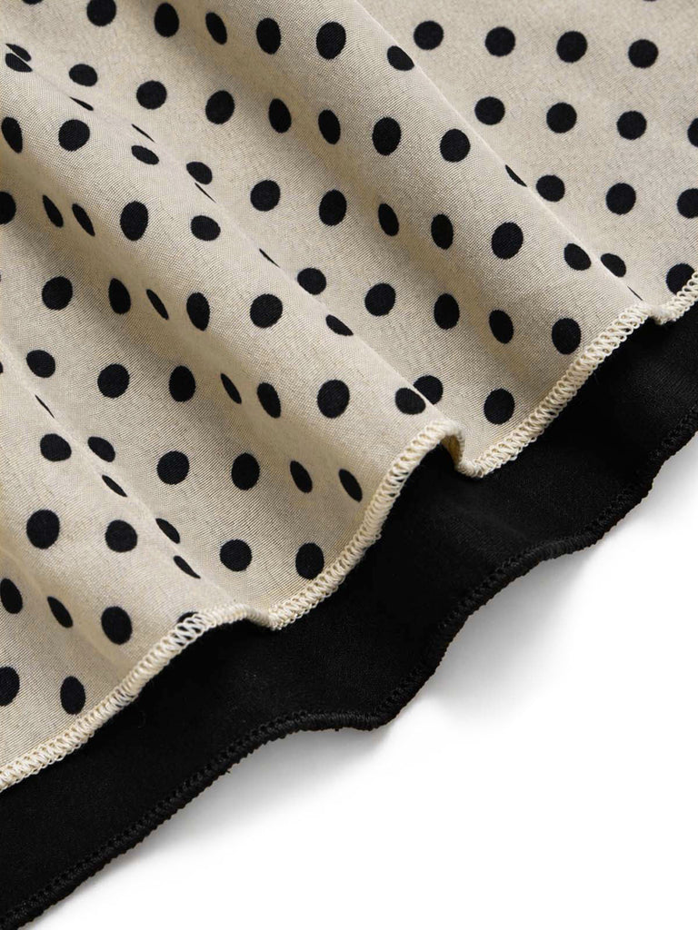 30er Rock mit Polka-Dots und Farbblock