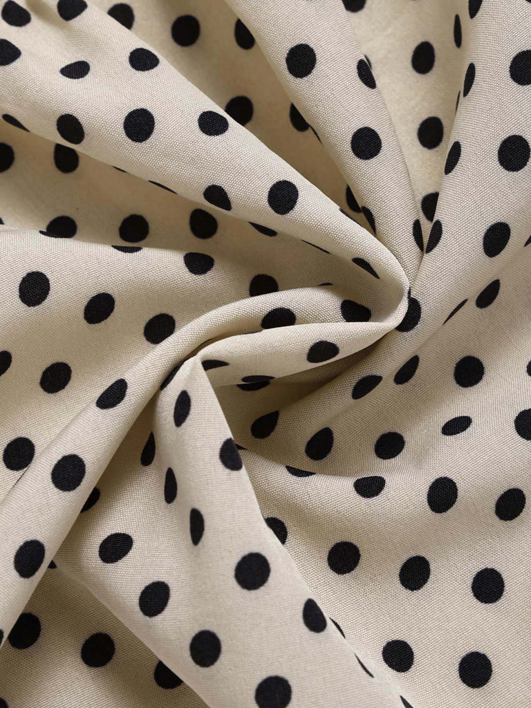30er Rock mit Polka-Dots und Farbblock