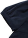 Blaue 50er Bluse mit Kurzarm und Reverskragen