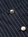 Tiefblaues 50er Kleid mit Nadelstreifen und Capelet