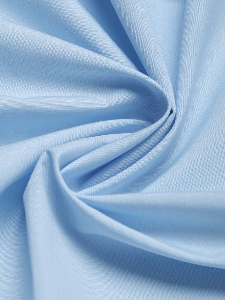 Blaues 50er Ärmelloses Kleid mit Schleife und Tasche