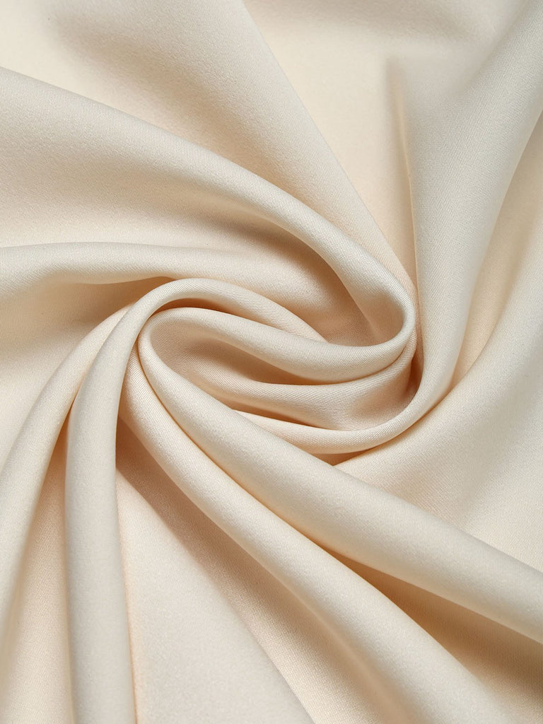 Creme 50er Spitzenkleid mit Herzausschnitt und Rüschen